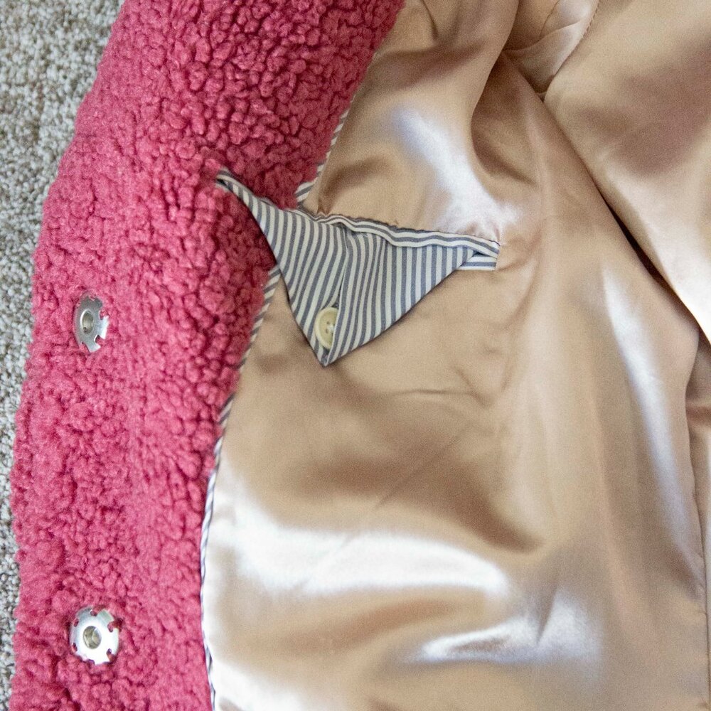 J. Crew's Plush Teddy Sherpa in Pink - Picture 6 of 15
